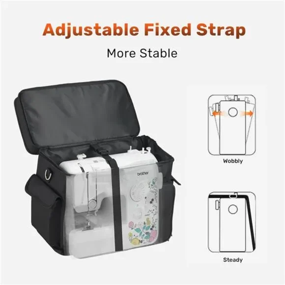 2 Layer Sewing Machine Case with Adjustable Shoulder Strap Sewing - Picture 6 of 7